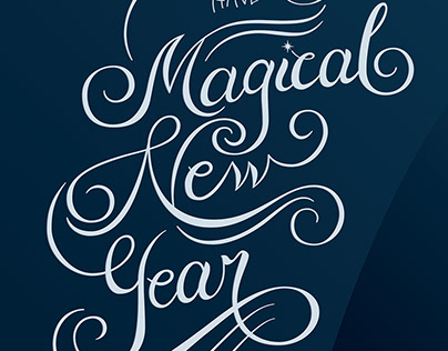 Magical New Year, greeting card