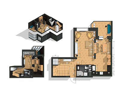 Дизайн-проект двухуровневой квартиры