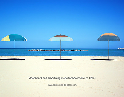 Moodboard and Advertising made for Accessoire de Soleil