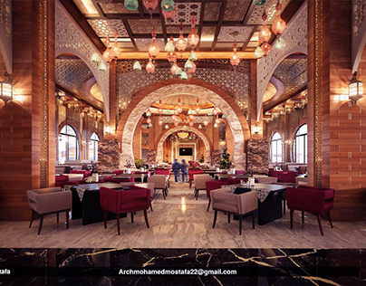 Ibn batuta restaurant (modern islamic interior design)