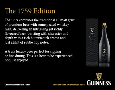 Guinness Beer Ad for Celebrate Cooking Magazine
