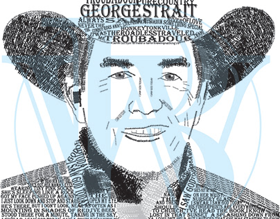 George Strait-Typography Portrait