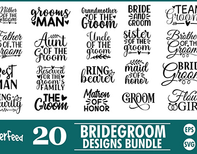 Bridegroom SVG Designs Bundle