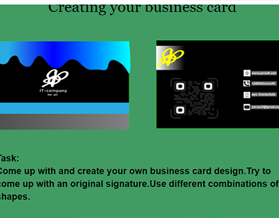 Creting your business card