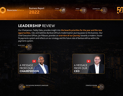 BankServe Africa Business Report Website concept
