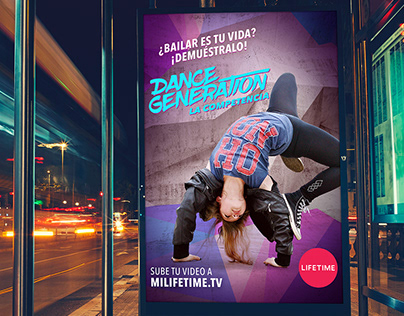 Graphic campaign for Lifetime's dancing contest