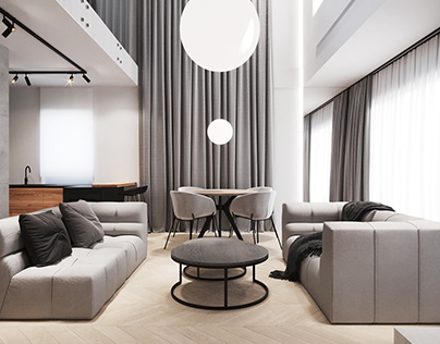 Stylish apartment designed in loft style