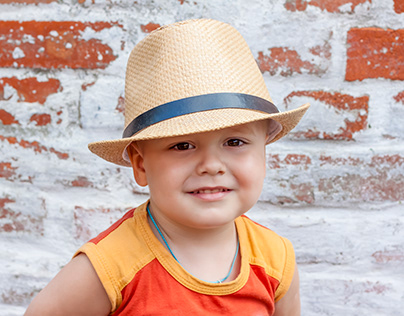 Portrait of a child in a hat