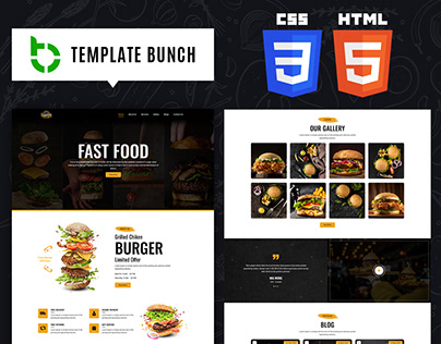 Flow Burger - Burger Shop HTML5 Website Template