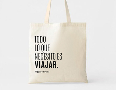 Quiero Mi Valija // Diseño Tote Bags