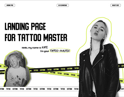 Landing page for tattoo master