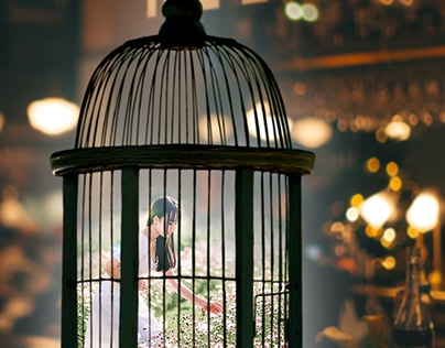 Happiness in the bird cage.