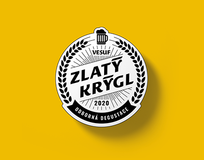 Logo Design for ZLATÝ KRÝGL BEER AWARD