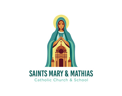 Saints Mary & Mathias Church & School Logo Concept