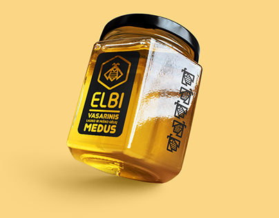 Honey farm jar label design