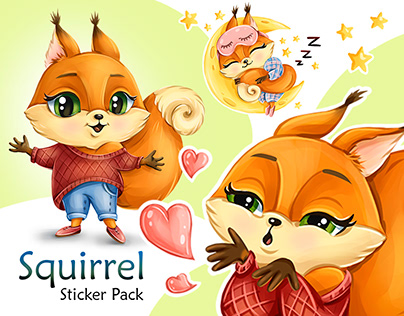 Squirrel Sticker Pack