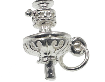 The silver Oil Lamp Charm
