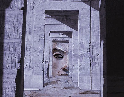 Collage digital de los mitos egipcios
