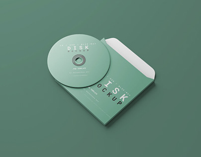 CD, DVD or Blue-Ray Disc with Box Mockups