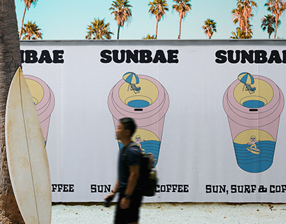 SUNBAE Surf Coffee Shop - Identité de marque