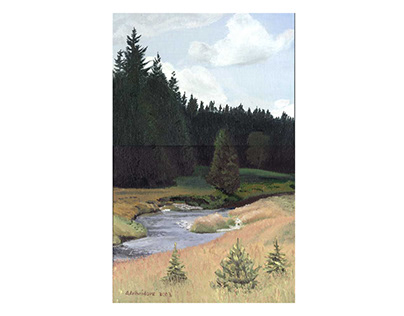 Bohemian Forest - an oil painting