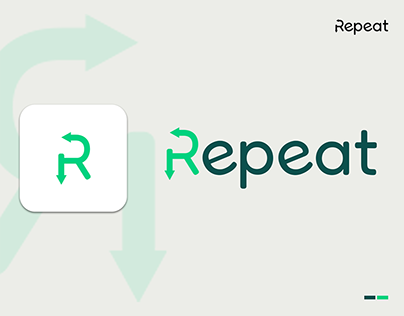 Repeat - R | Letter Logo Concept Design
