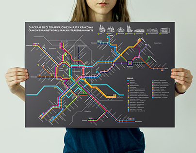 Crakow tramway map