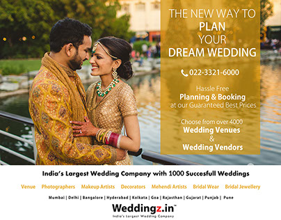 Newspaper Ad Campaign in Times of India for Weddingz.in