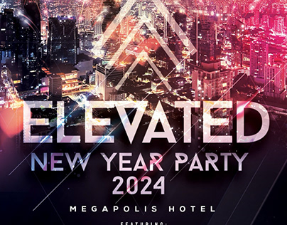 Flayer para evento de Megapolis hotel fin de año