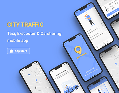 Mobile app - Taxi, E-scooter, Carsharing