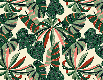 Tropical leaves | Pattern Design