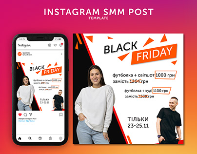 SMM Instagram post for BLACK FRIDAY