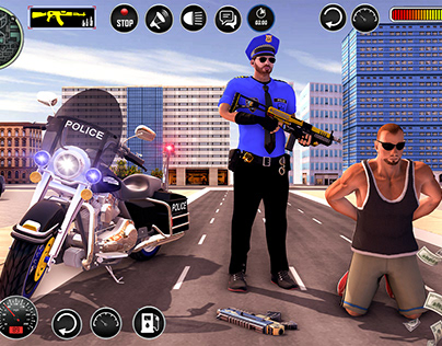 Working on screenshots for Police Highway Chase game