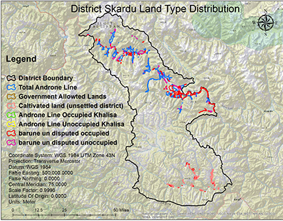 land type categorical map of district skardu