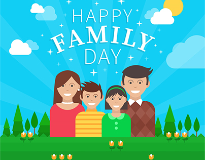 Happy Family day background, vector illustration