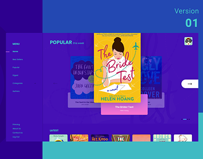 E Book Store UI | Free Download