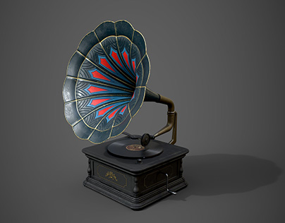 Gramophone Low Poly