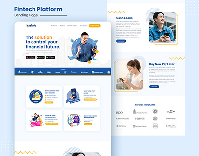 Fintech Platform Landing Page UI Design