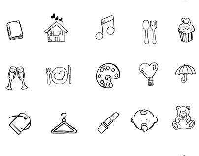 Hand drawind icons