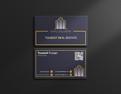 Project thumbnail - Clean minimal real estate business card design