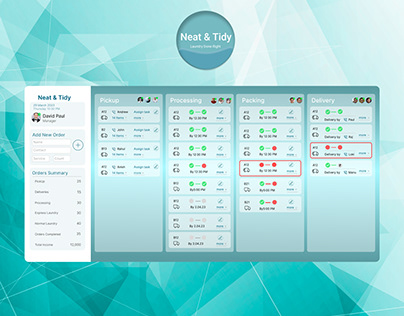 Neat and Tidy Laundry Dashboard (UX Design)