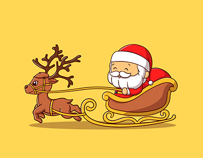 Bundle cute Santa clause illustration for chrismast
