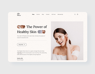 Skincare Website Design