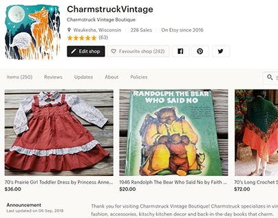 Etsy Shop: Charmstruck Vintage