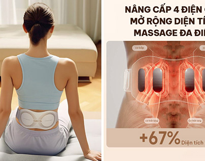 Máy Massage lưng bụng SKG