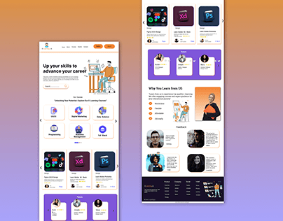 E-learning Landing page | website | UI Design