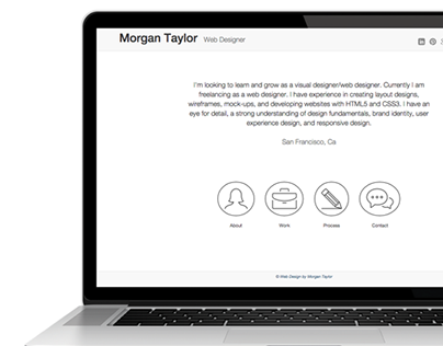 Morgan Taylor Web Design Portfolio Website: Version 1