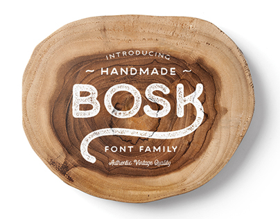 Bosk Hand | Display Font Family