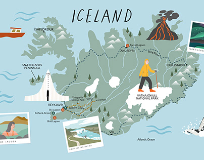 Illustrated Vector Maps for Travelzoo