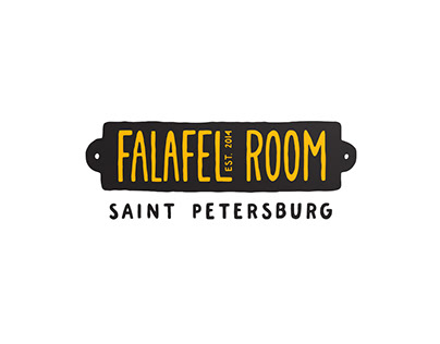 Falafel Room Saint Petersburg Hand-Drawn Logo Design